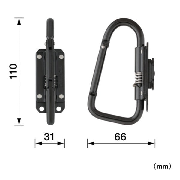 タジマ セフ工具ホルダースチール スリムカラビナ大 折りたたみ (SFSKHI-CLF)(4975364268570) TAJIMA TJMデザイン