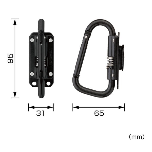 タジマ 工具ホルダーパーツ セフ工具ホルダースチール スリムカラビナ小 折りたたみ (SFSKHI-CSF)(4975364362131) TAJIMA TJMデザイン