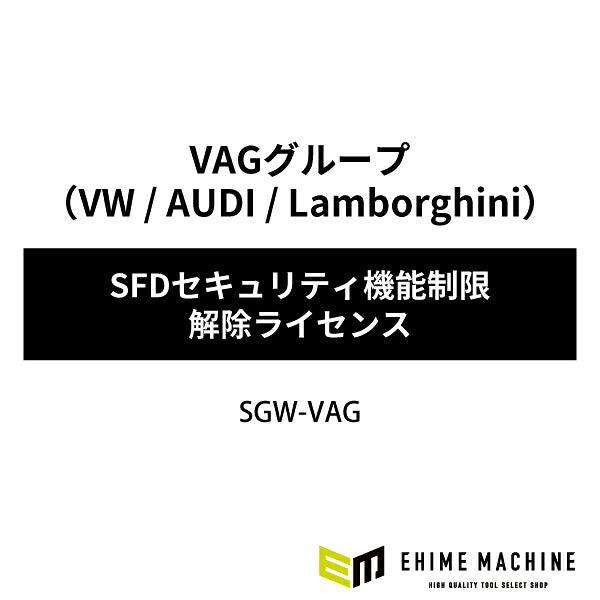 [代引き不可]  SGW-VAG　VAGグループ（VW / AUDI / Lamborghini）SFDセキュリティ機能制限解除ライセンス