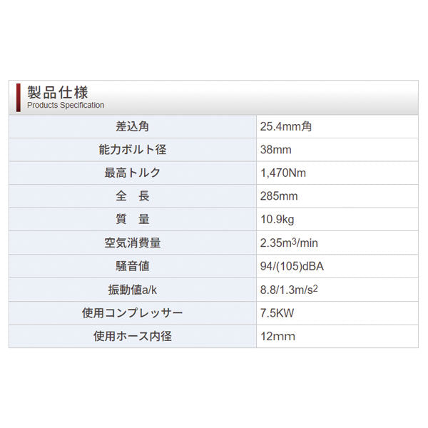SHINANO SI-1860 25.4sq. エアインパクトレンチ 信濃機販 シナノ 25.4mm角