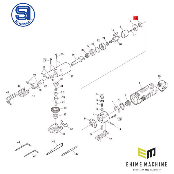 [部品・代引き不可] 信濃機販 SI-4740用パーツ 【 ボールベアリング 】 SI-4740-No.15 696ZZ