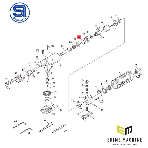 [部品・代引き不可] 信濃機販 SI-4740用パーツ 【 シム 】 SI-4740-No.23
