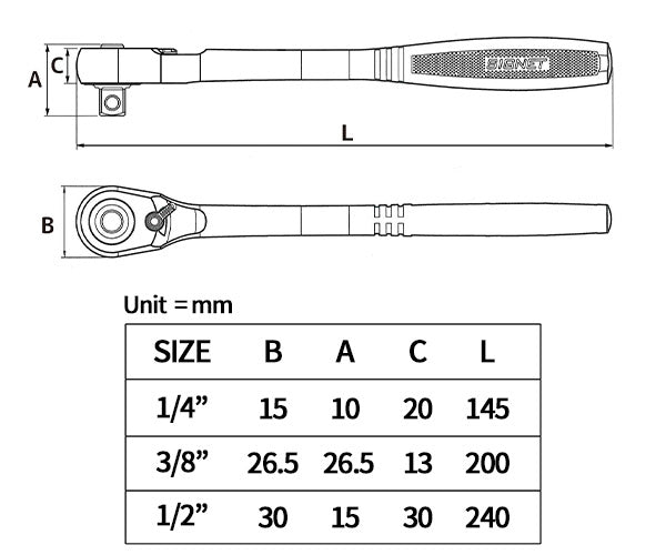 シグネット 1/4DR 超小型ヘッドクロスラチェットハンドル (11560)(4712818937923) SIGNET