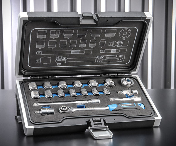 【7月の特価品】シグネット 3/8DR 19PC ショートソケットセット（6角） (12134)(4712818939446) SIGNET