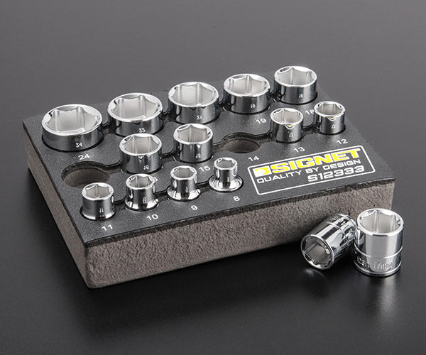 シグネット 3/8DR 15PC ソケットセット DESIGNトレー (12333
