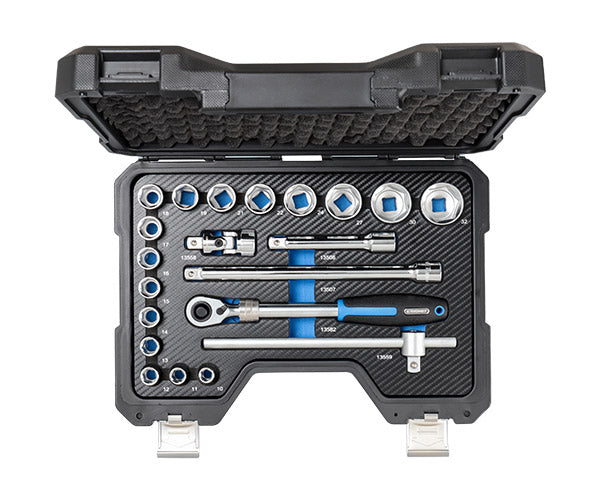 シグネット 1/2DR 21PC 伸縮ラチェットハンドル採用ソケットレンチセット（6角） 13722 (4712818933093) SIGNET