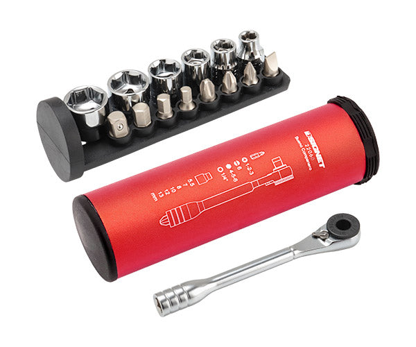 【8月の特価品】シグネット 15PC ミニラチェマルチソケット&ビットセット レッド (22060)(4712818975581) SIGNET