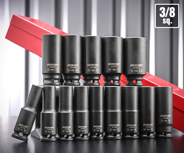 シグネット 3/8DR 14PC ミリ ディープインパクトソケットセット (22296)(4712818954364) SIGNET