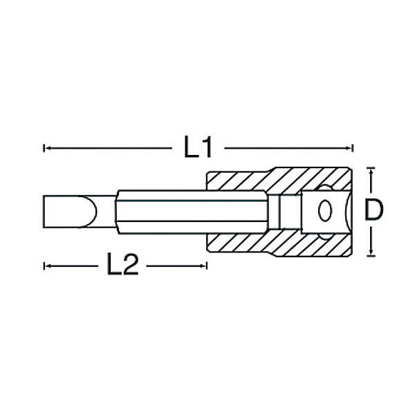 シグネット (#22804) 3/8DR 4mm マイナス ビットソケット (22832)(4712818955248) SIGNET