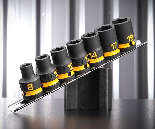 [26AW新商品] シグネット 1/2DR インパクトソケットセット 7PCS 8・10・12・13・14・17・19mm 6角 カラースタンピング イエロー 黒色防錆処理 (23193)(4712818975703) SIGNET