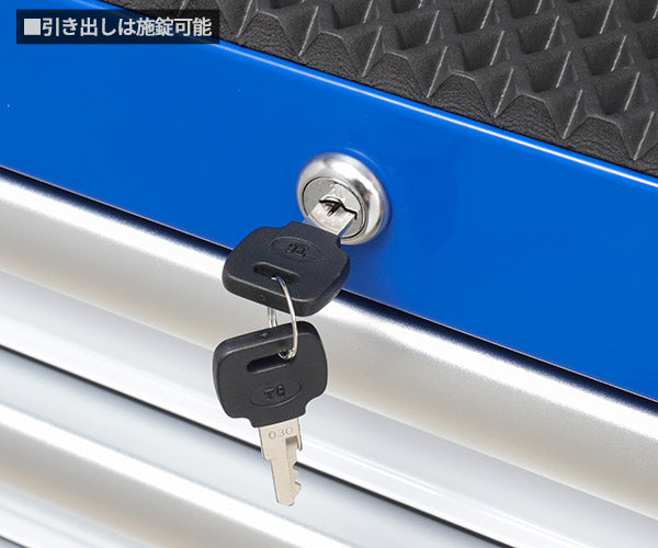 [メーカー直送業者便][法人限定] シグネット ヘビーローラーキャビネット7段 (ブルー&ホワイト) (54448)(4712818979695) SIGNET