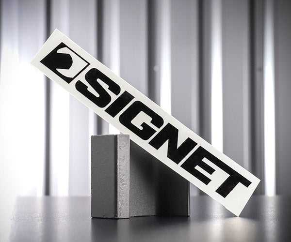 シグネット SIGNETステッカー150 切文字 ブラック (99924) (712818646900) ロゴステッカー 工具箱 バイク ヘルメット用 SIGNET