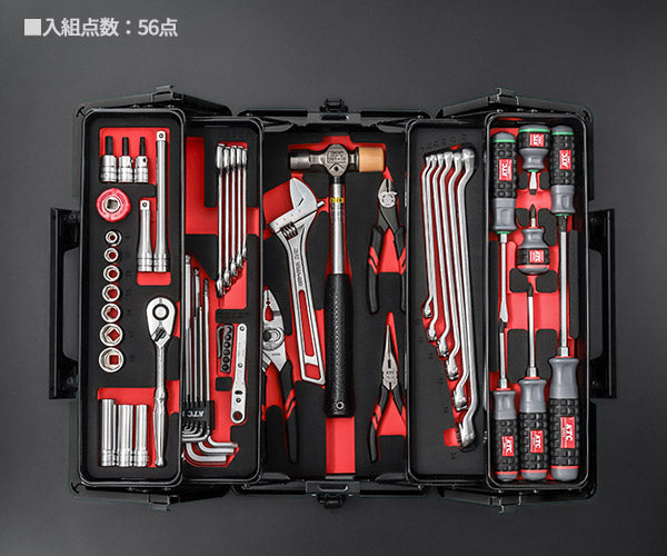 【特典付】KTC SK35626WZGBK 9.5sq. 工具セット 56点 京都機械工具 EK-10AGBK採用 携行性に優れたスタンダード ブラック 2026SK