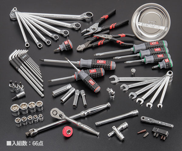 【特典付】KTC SK36626XR 9.5sq. 工具セット 66点 京都機械工具 SKX0223R採用 スタンダード レッド 2026SK