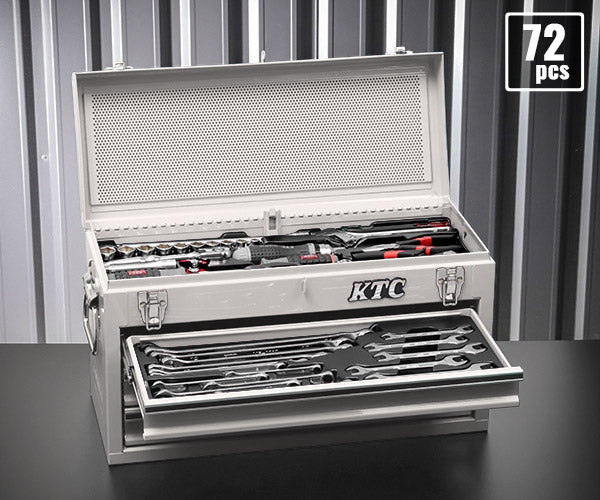 [予約受付中]【12月上旬から順次発送】KTC 9.5sq. 72点工具セット オフホワイト SK37220XFWEM SKX0213FW 採用モデル エヒメマシンオリジナル ツールセット 京都機械工具