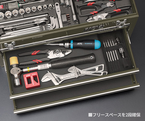 KTC 9.5sq. 92点工具セット オリーブドラブ SK39224XODEM SKX0213ODEM 採用 エヒメマシンオリジナル ツールセット 京都機械工具