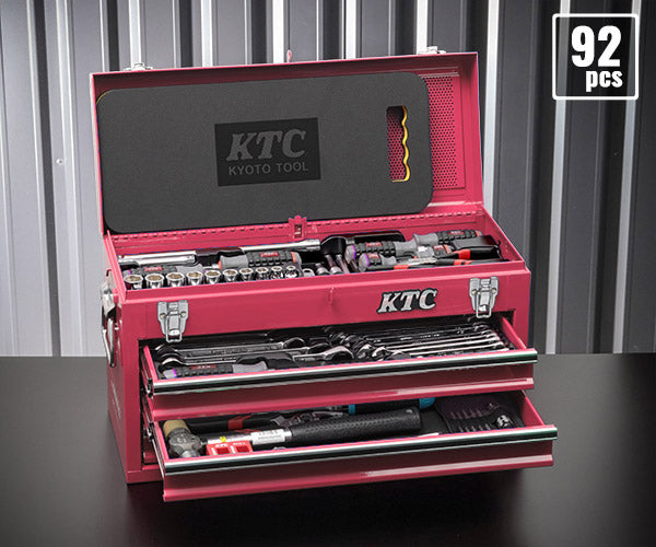 [予約受付中]【12月上旬から順次発送】KTC 9.5sq. 92点工具セット シラーズレッド SK39224XSYREM SKX0213SYR 採用 エヒメマシンオリジナル ツールセット 京都機械工具