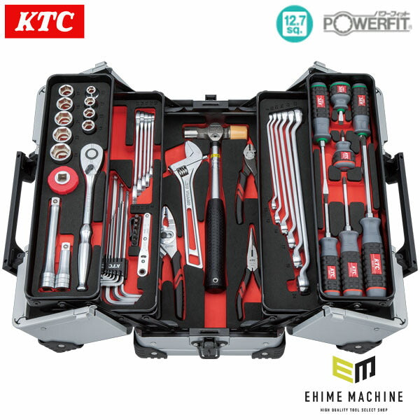 KTC 工具セット(両開きメタルケース)[52点] (SK4520WZ)(4989433982373) 京都機械工具