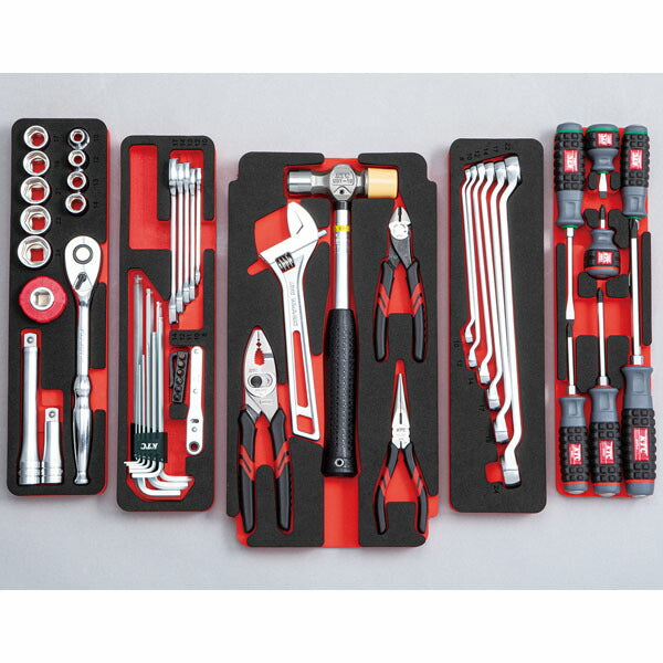 KTC 工具セット(両開きメタルケース)[52点] (SK4520WZ)(4989433982373) 京都機械工具
