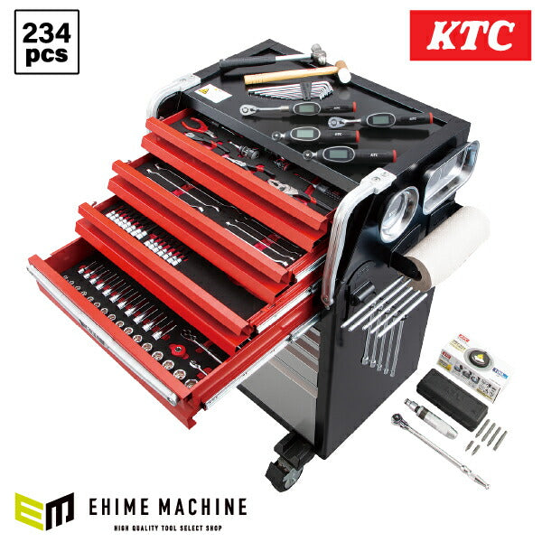 [メーカー直送業者便] KTC SK8000EX 工具セット ローラーキャビネットタイプ 234点 ツールセット 差込角6.3mm 9.5mm 12.7mm BR390採用モデル