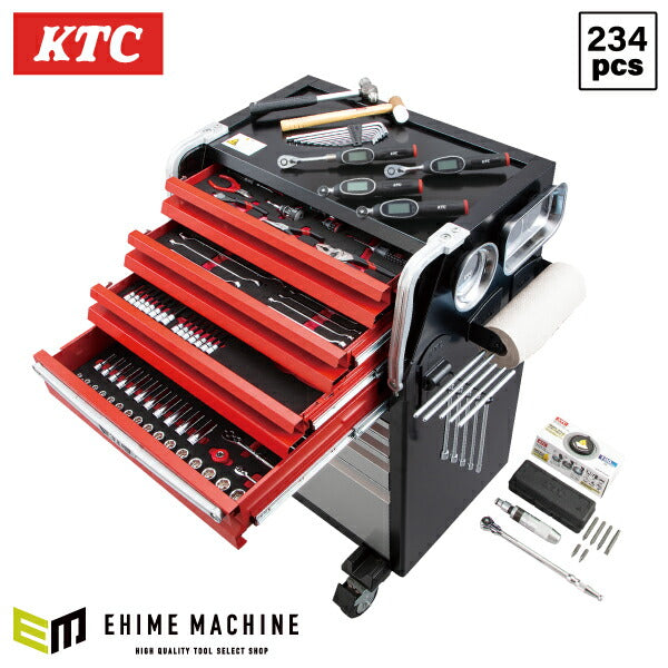 [メーカー直送業者便] KTC SK8025AEX 9.5sq. 6.3sq.12.7sq. 工具セット 234点 京都機械工具 EKX-118採用 エキスパート シルバー×レッド×ブラック