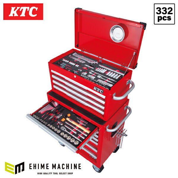 [メーカー直送業者便] KTC SK8501BR ハイメカツールセット レッド 332点 工具セット 差込角6.3mm 9.5mm 12.7mm BR390採用モデル