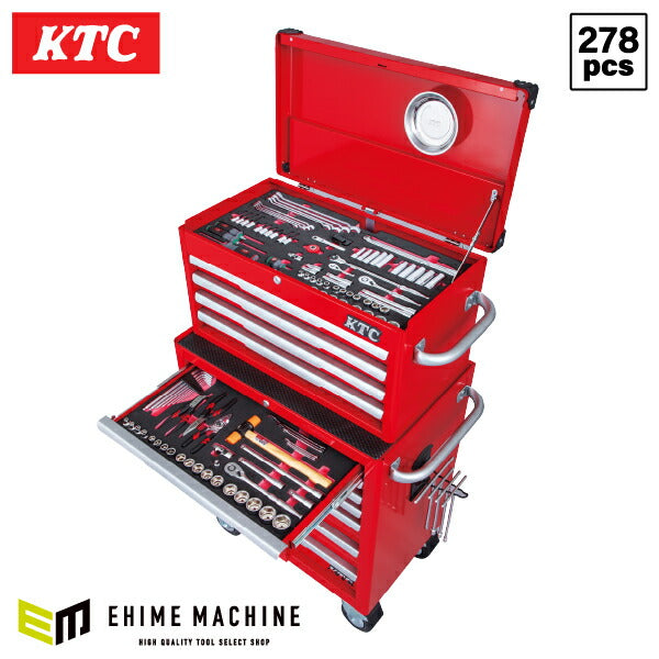 [メーカー直送業者便] KTC SK8501R ハイメカツールセット レッド 278点 工具セット 差込角6.3mm 9.5mm 12.7mm BR390採用モデル