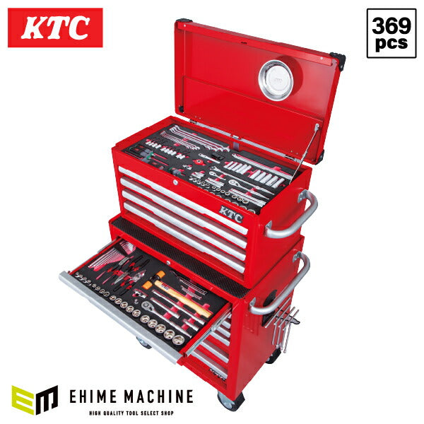 [メーカー直送業者便] KTC SK8701R ハイメカツールセット レッド 369点 工具セット 差込角6.3mm 9.5mm 12.7mm BR390採用モデル