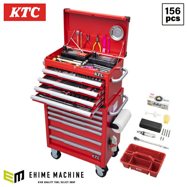 [メーカー直送業者便] KTC SK95625EER 9.5sq. 6.3sq.12.7sq.工具セット 156点 京都機械工具 EKR-1004R,EKW-1007R採用 エキスパート レッド