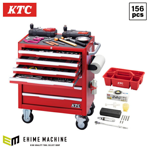 [メーカー直送業者便] KTC SK95625EXR 9.5sq. 6.3sq.12.7sq.工具セット 156点 京都機械工具 EKW-1007R採用 エキスパート レッド