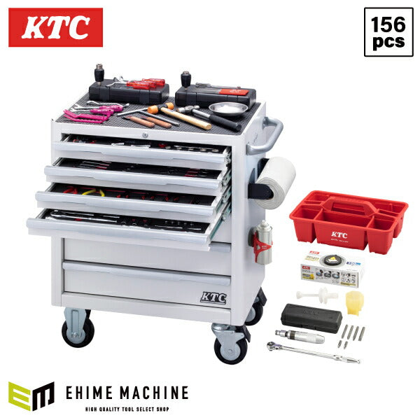 [メーカー直送業者便] KTC SK95625EXWH 9.5sq. 6.3sq.12.7sq.工具セット 156点 京都機械工具 EKW-1007WH採用 エキスパート ホワイト