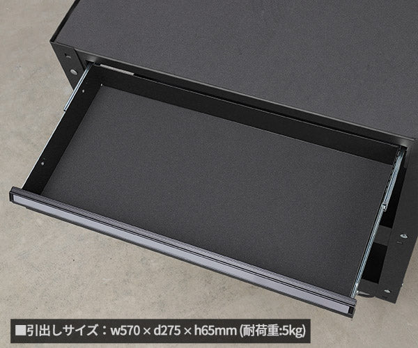 2026SK限定カラー KTC SKX2613FBST2 ツールワゴン フラットブラック 京都機械工具 3段1引出し 工具入れ