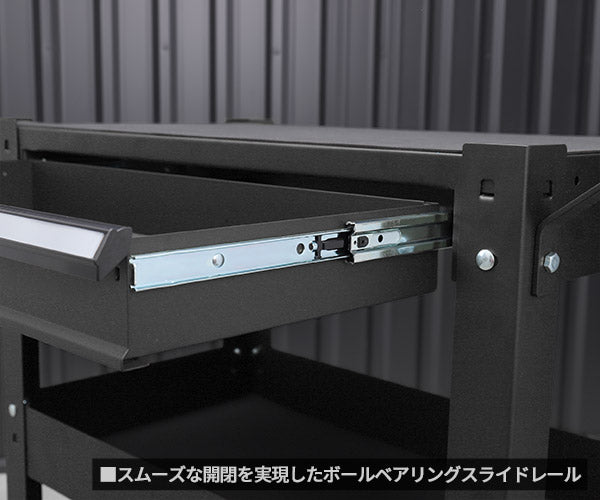 2026SK限定カラー KTC SKX2613FBST2 ツールワゴン フラットブラック 京都機械工具 3段1引出し 工具入れ