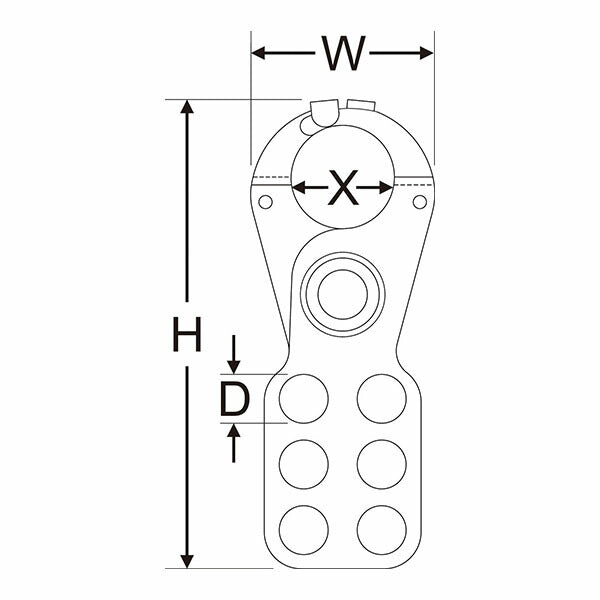 日本正規品 フェデラル ロックアウトハスプ (リング径25mm) (SLH25-P)(4545301102511) FEDERAL