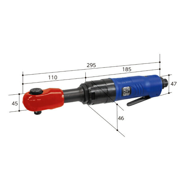 SP AIR SP-7730 9.5sq.高トルクラチェパクト(2.5倍速エアーラチェットレンチ)