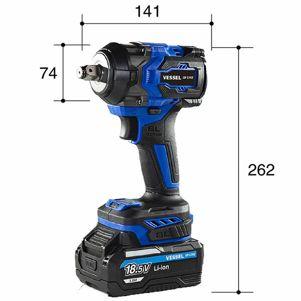 疾風 リュー SP ベッセル SP-8141J 充電式インパクトレンチ 18.5V 12.7sq 最大トルク