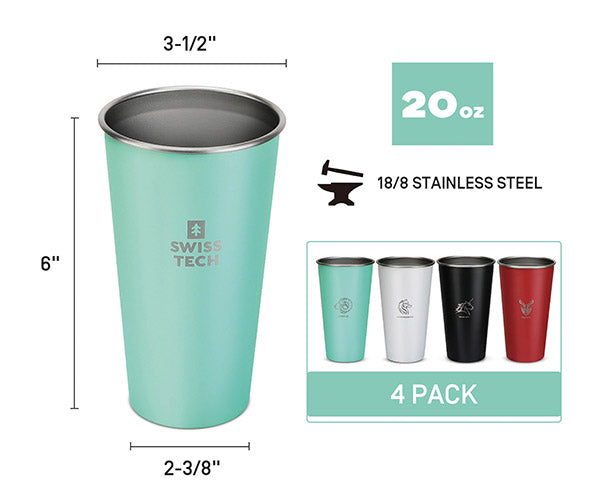 SWISS TECH ST001081 4色カップセット 591ml ステンレス スイステック