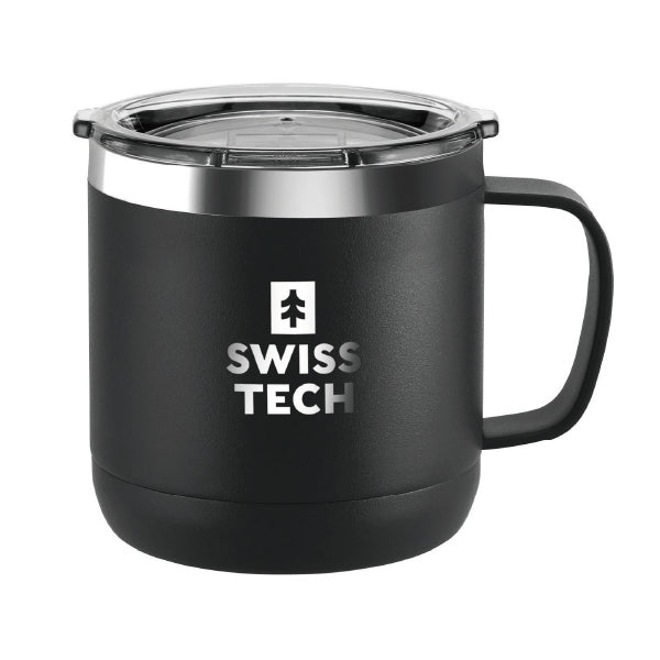 スイステック ST072003 マグカップ 黒色 413ml 18-8ステンレス製 SWISS TECH