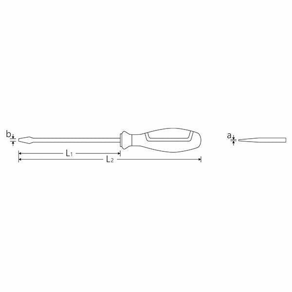 日本正規品 スタビレー 10506 超ロングマイナスドライバー 0.8×4.0mm 軸長300mm (4018754333998) STAHLWILLE