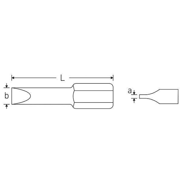 日本正規品 スタビレー (1/4) マイナス段付ビット 1.0×5.5mm 全長50mm (1246)(4018754011810) STAHLWILLE