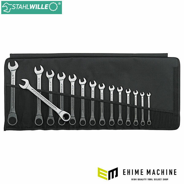 日本正規品 スタビレー 17F/15 ラチェットコンビネーションレンチ 15点セット 8-24mm ケース付 (4018754349968) STAHLWILLE