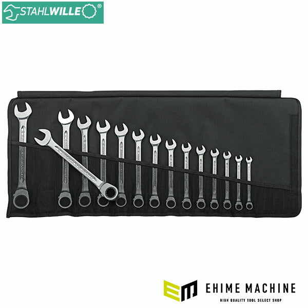 日本正規品 スタビレー 17/15 ラチェットコンビネーションレンチ 15本セット 8-24mm ケース付 (4018754349951) STAHLWILLE