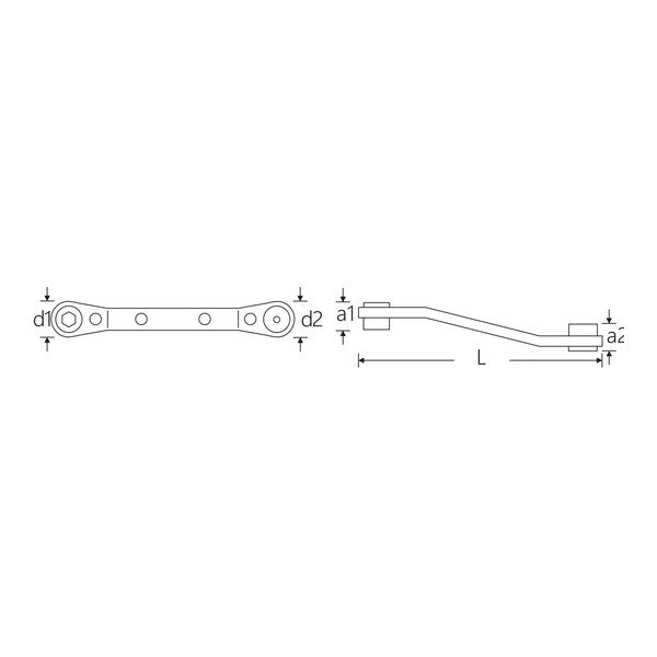 日本正規品 スタビレー 板ラチェットメガネ型ビットホルダー 薄型 (25B)(4018754094493) STAHLWILLE