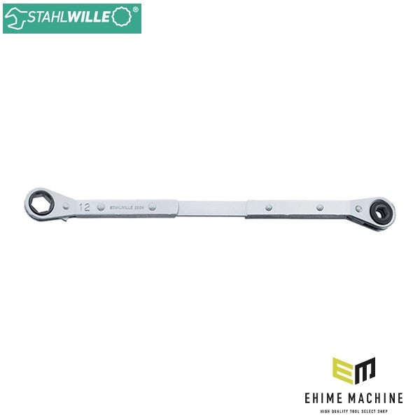 日本正規品 スタビレー ロング 板ラチェットメガネレンチ 8X12mm 薄型 (25GK-8X12)(4018754138258) STAHLWILLE
