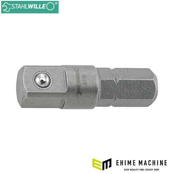 日本正規品 スタビレー 1/4HEX-1/4SQ ソケットアダプター インパクト用 全長25mm スプリングボール付 (3116)(4018754331901) STAHLWILLE