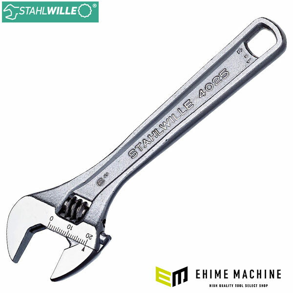 日本正規品 スタビレー 4025-18 モンキーレンチ クローム 460mm 最大開口53mm 目盛付 (4018754019618) STAHLWILLE