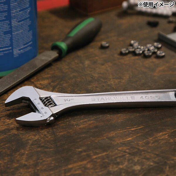 日本正規品 スタビレー 4025-4 モンキーレンチ クロームメッキ 最大開口13mm (4018754299492) STAHLWILLE
