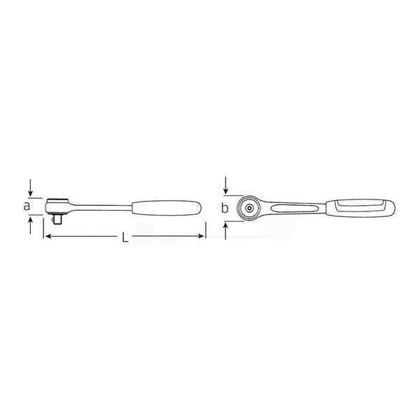 日本正規品 スタビレー 1/4SQ 60ギア ラチェットハンドル (411)(4018754177745) STAHLWILLE