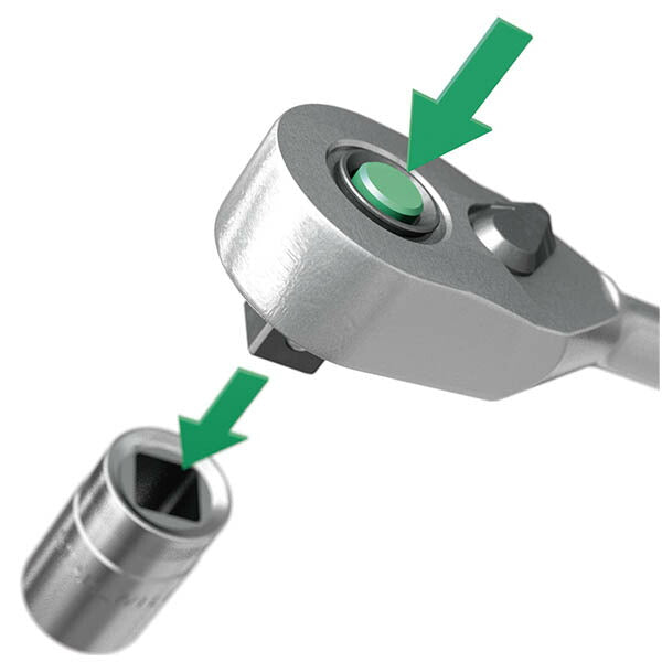 日本正規品 スタビレー (1/4SQ) 80ギア ミニラチェットハンドル 送り角4.5° クイックリリース (418QR)(4018754291366) STAHLWILLE