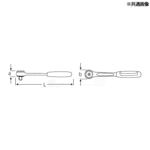 日本正規品 スタビレー (3/8SQ)ラチェットハンドル (-2K) (435)(4018754177776) STAHLWILLE